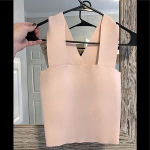 Zara nude/pink crop top